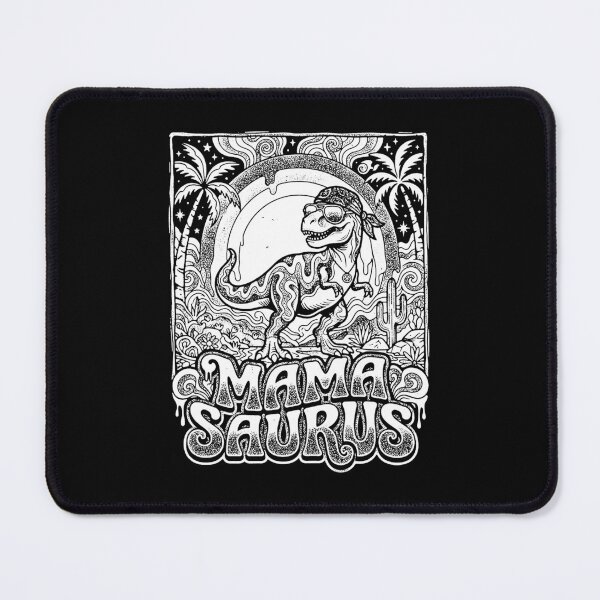 Item preview, Mama Saurus Groovy Retro 70s T-Rex Mom Hippie Peace Boho Dino designed and sold by graphixpolash.