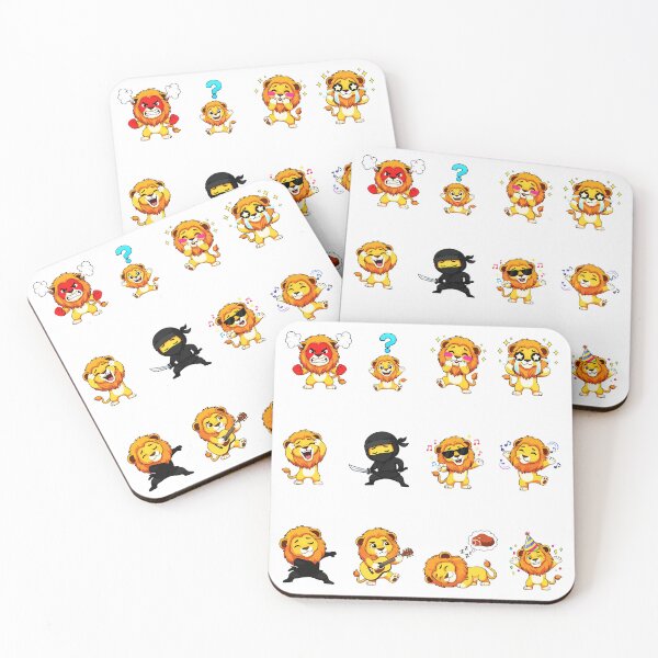 Item preview, Cute Lion Character Sticker Pack Emojis designed and sold by RamyGallery.