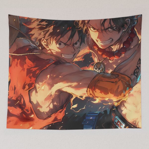 Item preview, Monkey D Luffy One Piece Blazing Pirate Duo Anime designed and sold by justnickthings.