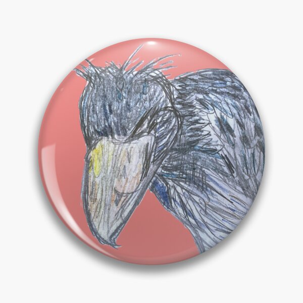 Item preview, Mischievous Shoebill - simple red background designed and sold by woodland-towers.