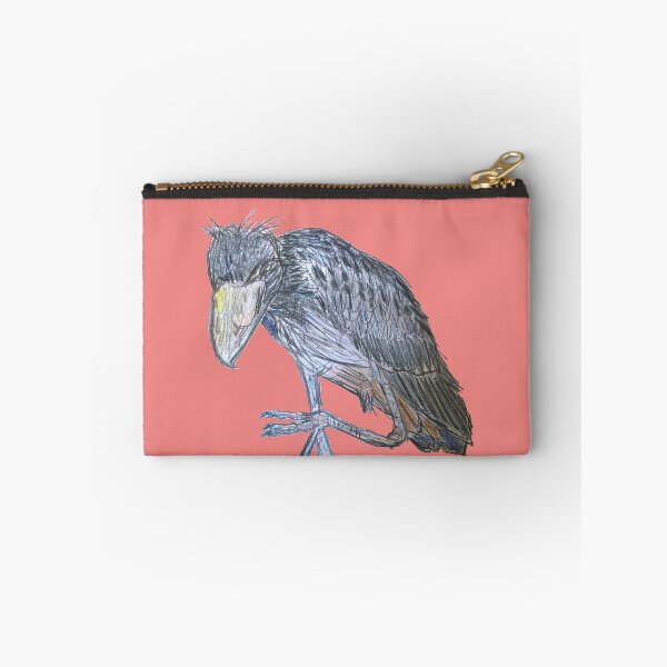 Item preview, Mischievous Shoebill - simple red background designed and sold by woodland-towers.