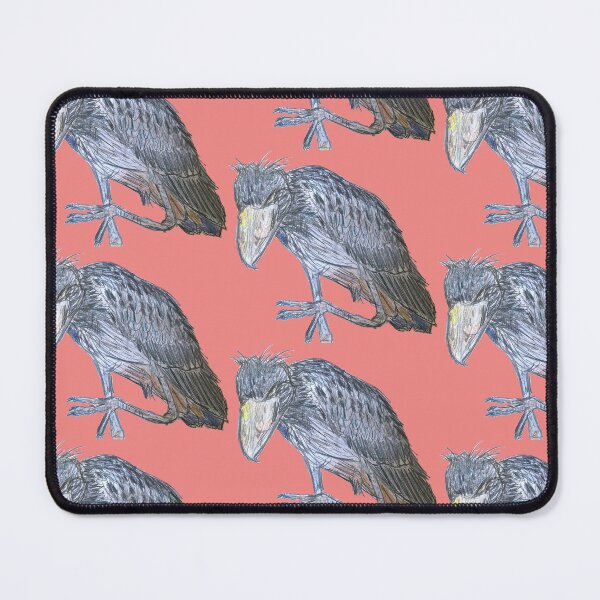 Item preview, Mischievous Shoebill - simple red background designed and sold by woodland-towers.