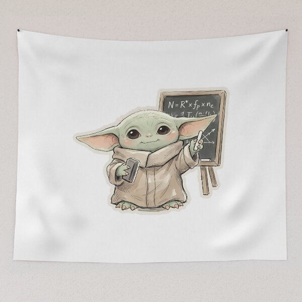 Item preview, BABY YODA PHYSICIST designed and sold by LIS AND MELIVERSO.
