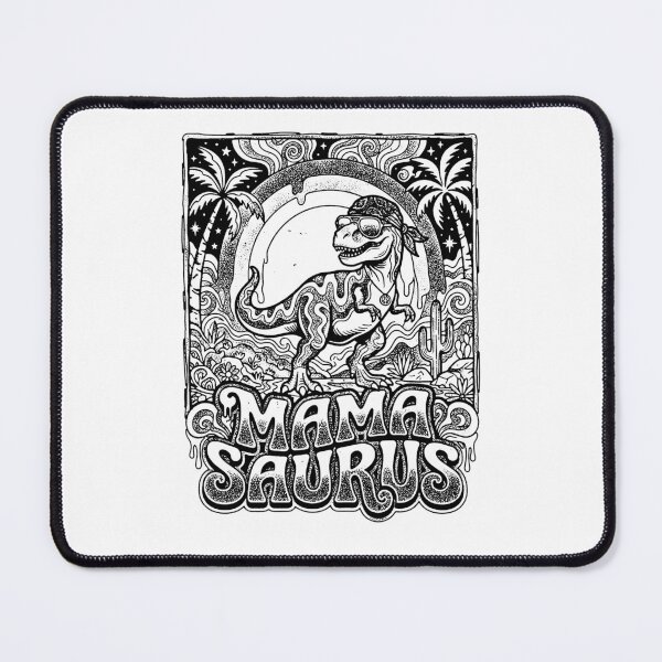 Item preview, Mama Saurus Groovy Retro 70s T-Rex Mom Hippie Peace Boho Dino designed and sold by graphixpolash.