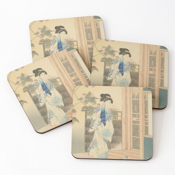 Item preview, Japanese Woman After Bath with Cat - Vintage Ukiyo-e Art designed and sold by vekotpu.