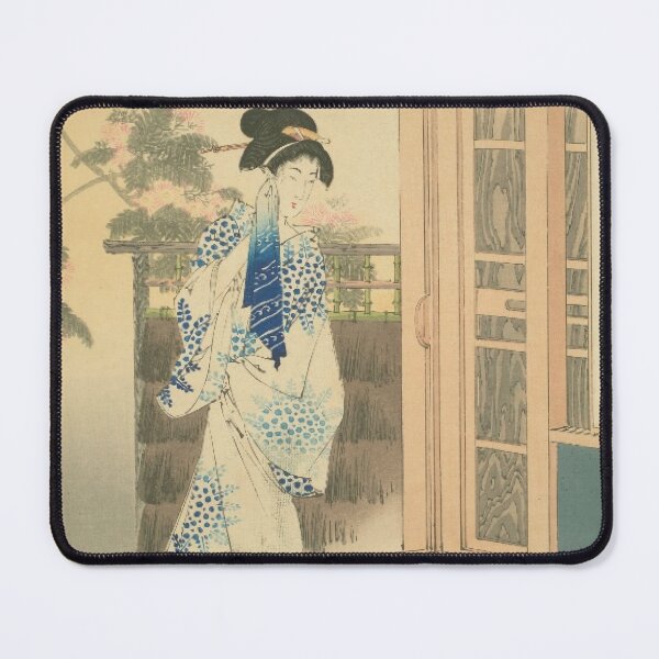 Item preview, Japanese Woman After Bath with Cat - Vintage Ukiyo-e Art designed and sold by vekotpu.