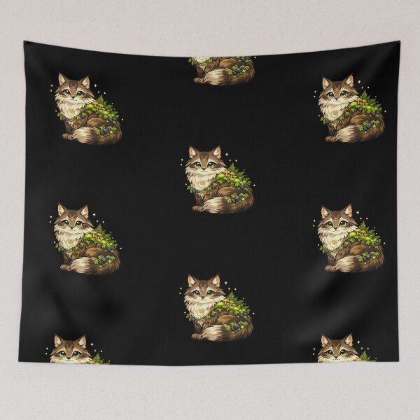 Item preview, Mythical Forest Spirit Maine Coon Cat Magic designed and sold by tineldesign.