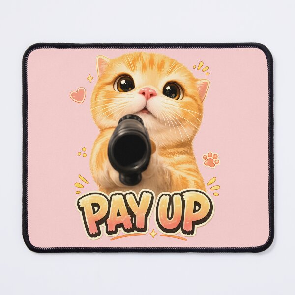 Item preview, Cute Gangster Cat With Toy Blaster Funny Pay Up Cartoon Design designed and sold by ArtsyGlaze.