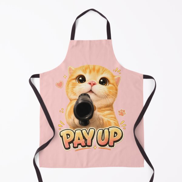 Item preview, Cute Gangster Cat With Toy Blaster Funny Pay Up Cartoon Design designed and sold by ArtsyGlaze.