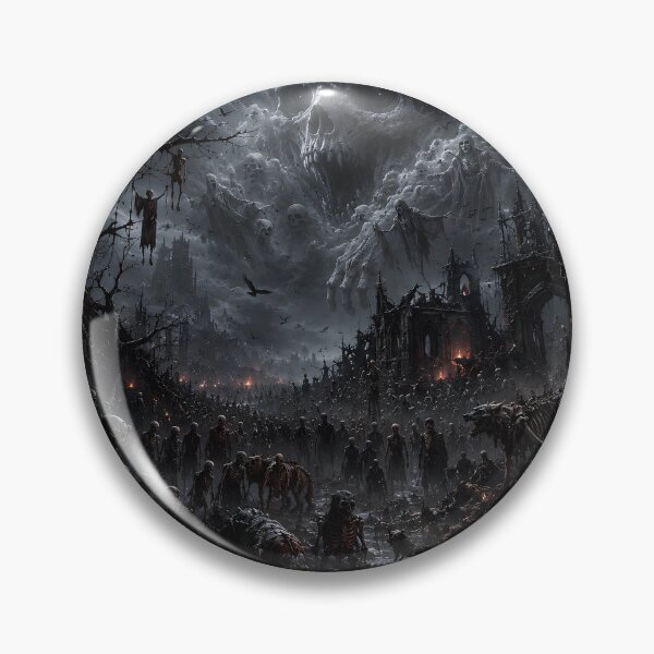 Item preview, Creepy Art Ghost Skeleton Apocalypse | Dark Fantasy Horror Landscape. designed and sold by HorrorInkStudio.