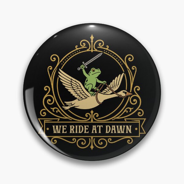 Item preview, Frog Geese We Ride at Dawn Funny Animals designed and sold by pixeptional.