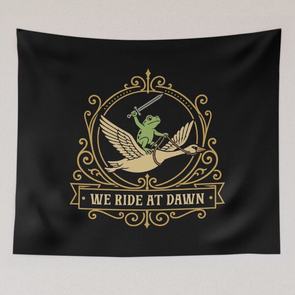 Item preview, Frog Geese We Ride at Dawn Funny Animals designed and sold by pixeptional.