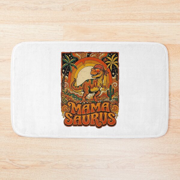 Item preview, Mama Saurus Groovy Retro 70s T-Rex Mom Hippie Peace Boho Dino  designed and sold by graphixpolash.