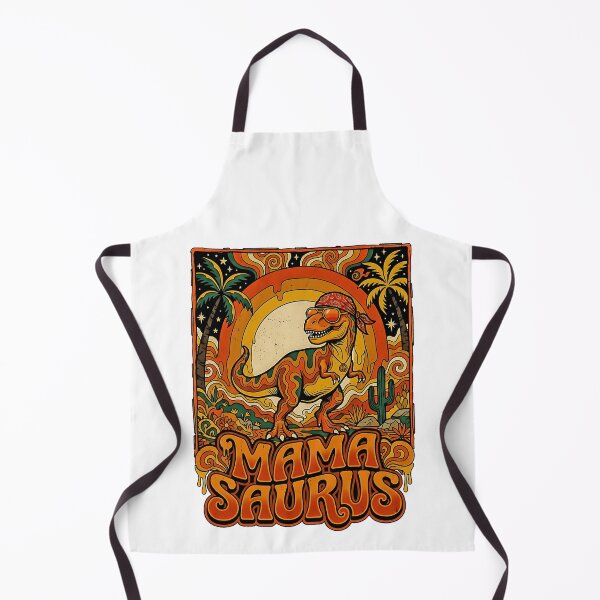 Item preview, Mama Saurus Groovy Retro 70s T-Rex Mom Hippie Peace Boho Dino  designed and sold by graphixpolash.