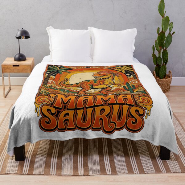 Item preview, Mama Saurus Groovy Retro 70s T-Rex Mom Hippie Peace Boho Dino  designed and sold by graphixpolash.
