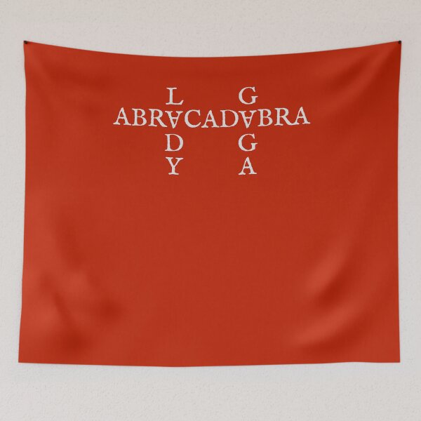 Item preview, Lady Gaga Abracadabra Cross Typography - Dark Pop Minimalist Art designed and sold by urstyle04.