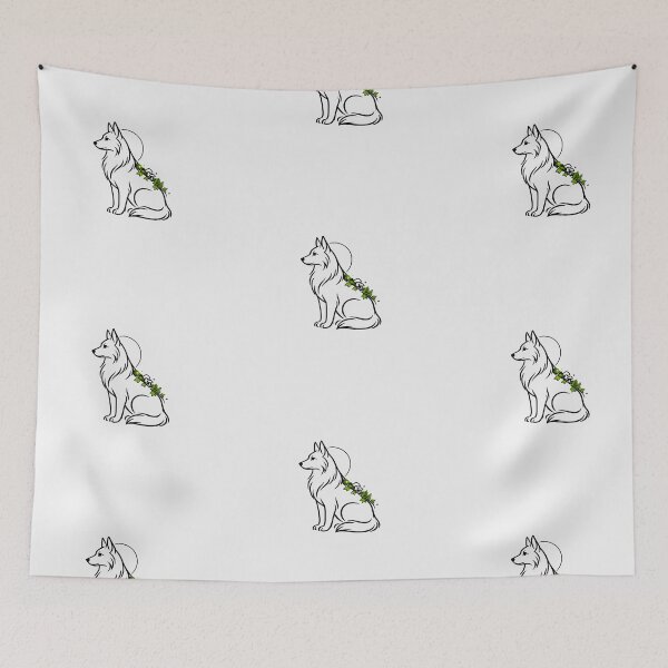 Item preview, Minimalist Forest Spirit German Shepherd Line Art designed and sold by tineldesign.