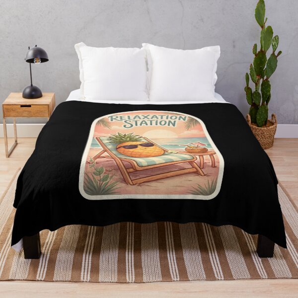 Item preview, Relaxation Station Pineapple Beach Vacation Sticker designed and sold by FestivityFinds.
