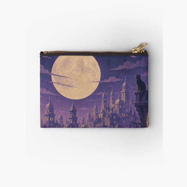 Item preview, Ulthar Vintage Travel Poster – Dreamlands Cat City Under the Moon designed and sold by Extravanganzza.