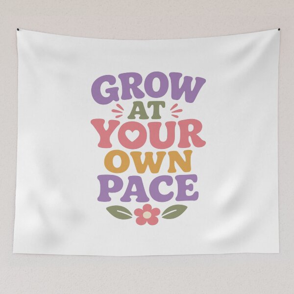 Item preview, Grow At Your Own Pace - Retro Floral Design designed and sold by Vibrantdream.