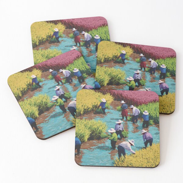 Item preview, Traditional rice farming in tropical field designed and sold by Newrealis.
