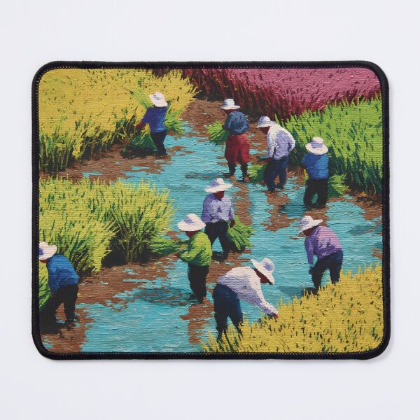 Item preview, Traditional rice farming in tropical field designed and sold by Newrealis.