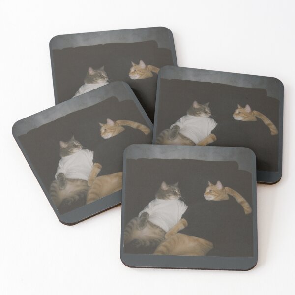 Item preview, Cats on Couch Polaroid Two Cats Wearing Shirt Funny Cat Photo designed and sold by bosamji.