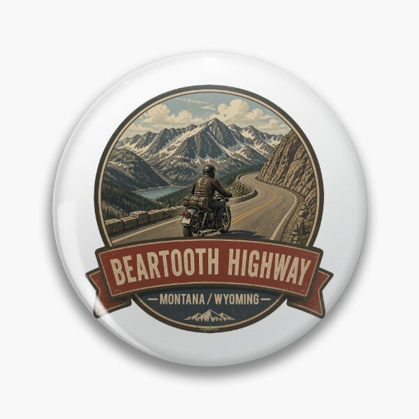 Item preview, Beartooth Highway US 212 Motorcycle Sticker & T-Shirt 06 designed and sold by OuterShellUK.