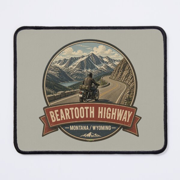 Item preview, Beartooth Highway US 212 Motorcycle Sticker & T-Shirt 06 designed and sold by OuterShellUK.