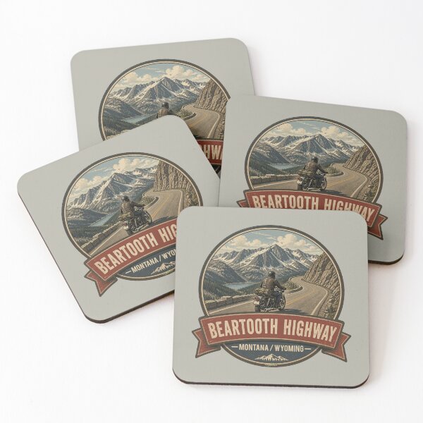 Item preview, Beartooth Highway US 212 Motorcycle Sticker & T-Shirt 06 designed and sold by OuterShellUK.