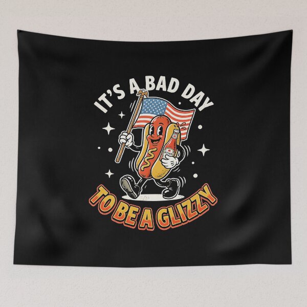 Item preview, Its A Bad Day To Be A Glizzy Funny Hot Dog American Flag Patriot  designed and sold by graphixpolash.