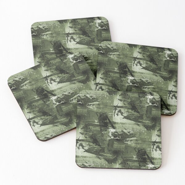 Item preview, Landscape Abstract in Monochromatic Dark Green designed and sold by Artistestella.