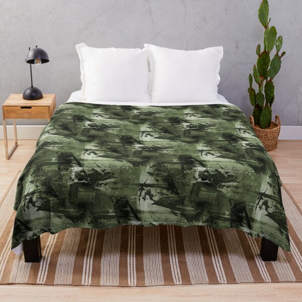 Item preview, Landscape Abstract in Monochromatic Dark Green designed and sold by Artistestella.