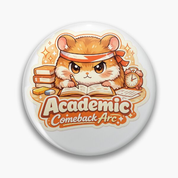 Item preview, Determined Hamster Sticker Kawaii Study Motivation Aesthetic for Students & Comeback Energy designed and sold by CutePrintCorner.