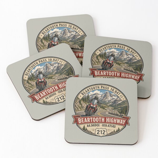 Item preview, Beartooth Highway US 212 Motorcycle Sticker & T-Shirt 07 designed and sold by OuterShellUK.