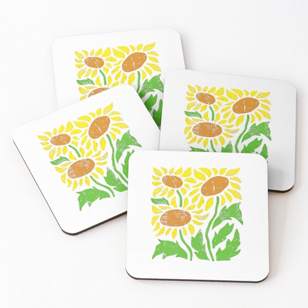 Item preview, Rustic Sunflowers: Retro Linocut | Vintage Botanical Illustration designed and sold by Colorful-Garden.