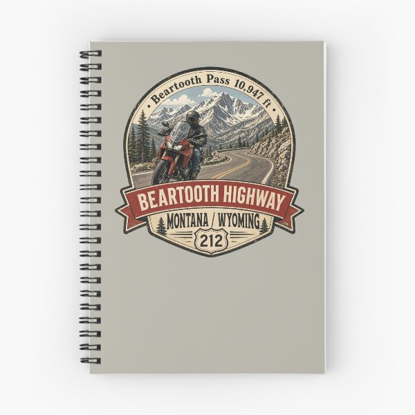 Item preview, Beartooth Highway US 212 Beartooth Pass Motorcycle Sticker & TShirt 08 designed and sold by OuterShellUK.