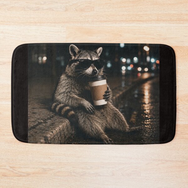 Item preview, Cool Raccoon Sunglasses Night City Coffee Street Urban Nocturnal designed and sold by bosamji.