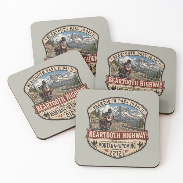 Item preview, Beartooth Highway US 212 Beartooth Pass Motorcycle Sticker & TShirt 09 designed and sold by OuterShellUK.