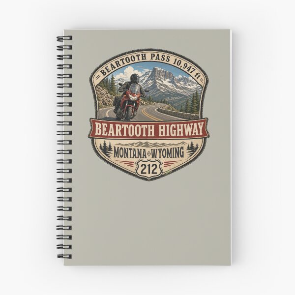 Item preview, Beartooth Highway US 212 Beartooth Pass Motorcycle Sticker & TShirt 09 designed and sold by OuterShellUK.