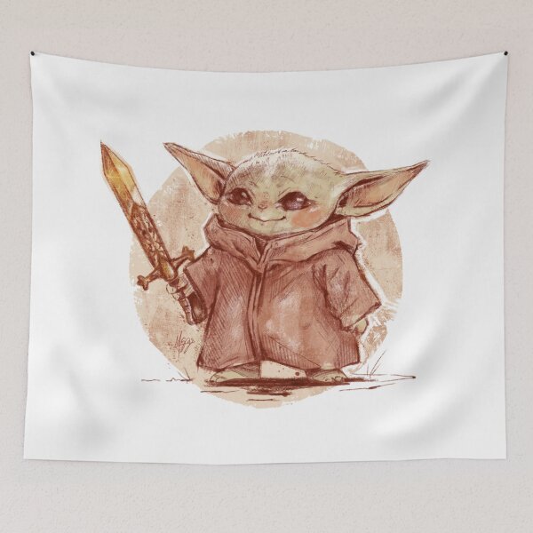 Item preview, BABY YODA WARRIOR BROWN SEPIA designed and sold by melyverso.