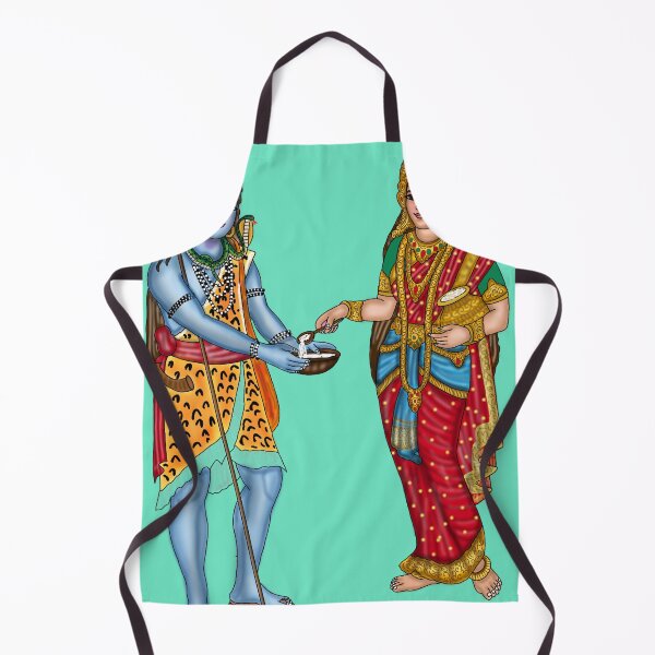 Item preview, Goddess Annapurna and Lord Shiva Artwork | Divine Hindu Digital Drawing designed and sold by Harshit_Digital_Arts.