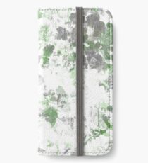 Digital art of flower pattern and wall texture mixed. iPhone Wallet/Case/Skin