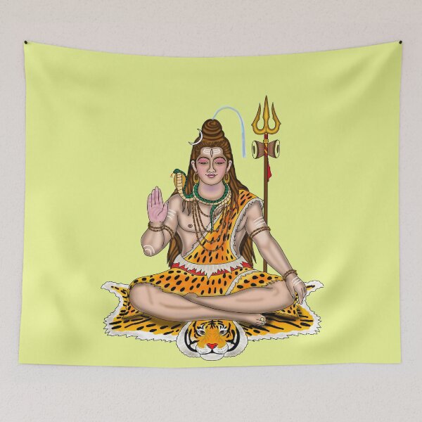 Item preview, Lord Shiva Digital Artwork | Powerful Mahadev Spiritual Illustration designed and sold by Harshit_Digital_Arts.