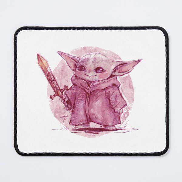 Item preview, BABY YODA WARRIOR MAUVE PINK designed and sold by melyverso.