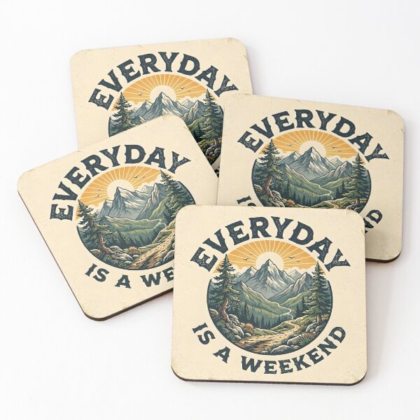 Item preview, Everyday Is A Weekend Vintage Mountain Hiking Retro designed and sold by MaurizioDesign.
