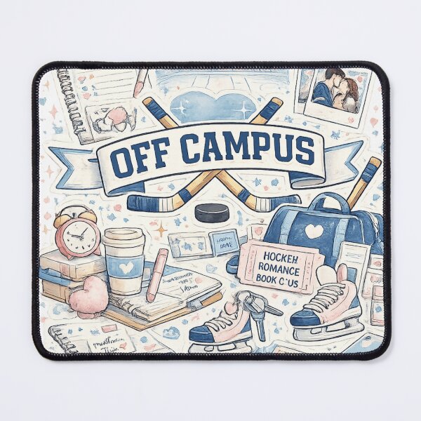 Item preview, Off Campus Hockey Romance Aesthetic Sticker Design designed and sold by LatestDesign95.