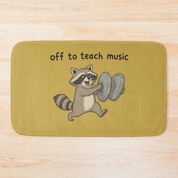 Item preview, Raccoon Trash Can Cymbals Off to Teach Music Funny Teacher designed and sold by bosamji.