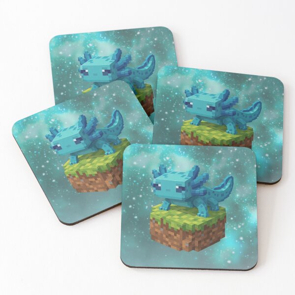Item preview, Blue Minecraft Axolotl Blue Galaxy Buddy designed and sold by LyssasMindArt.