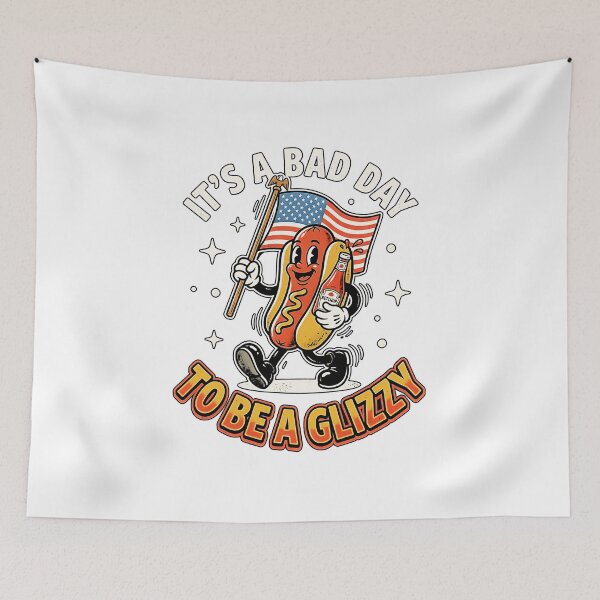 Item preview,  Its A Bad Day To Be A Glizzy Funny Hot Dog American Flag Patriot designed and sold by graphixpolash.